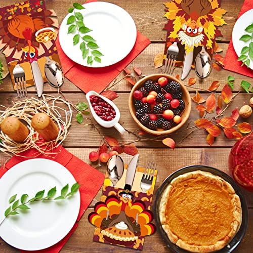 Thanksgiving Table Decorations, Thanksgiving Tableware Cutlery Holder Decor