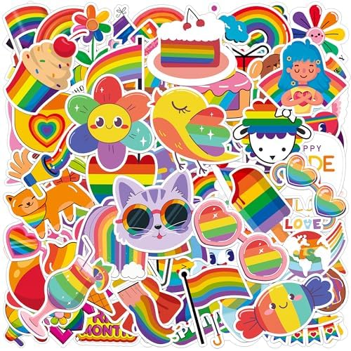 HSHFAMIIY Pride Stickers,100Pcs Pride Accessories, Gay Stickers
