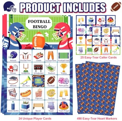 OHOME Football Games - Football Bingo Cards for Kids | Super Game Bowl 2027