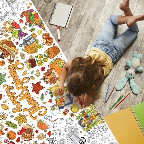 BCCSNNM Thanksgiving Giant Coloring Poster, 31.5 x 72 Inch