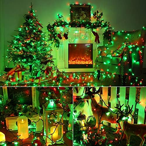Brizled Red & Green String Lights, 78.74ft 240 LED Outdoor Christmas Lights