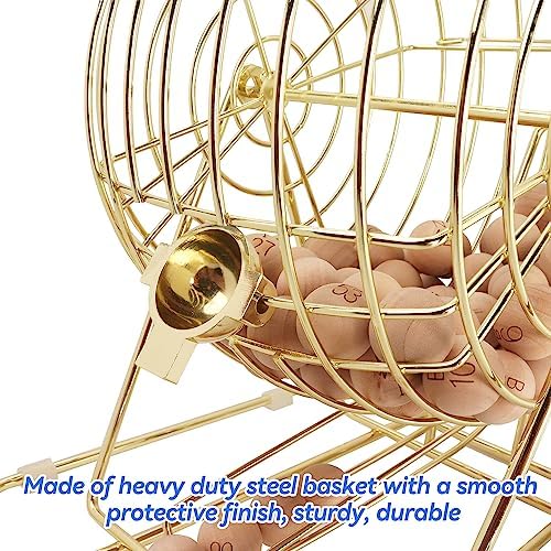 GSE Deluxe Bingo Game Set, Large Brass Cage, 10 Shutter Slide Bingo Cards