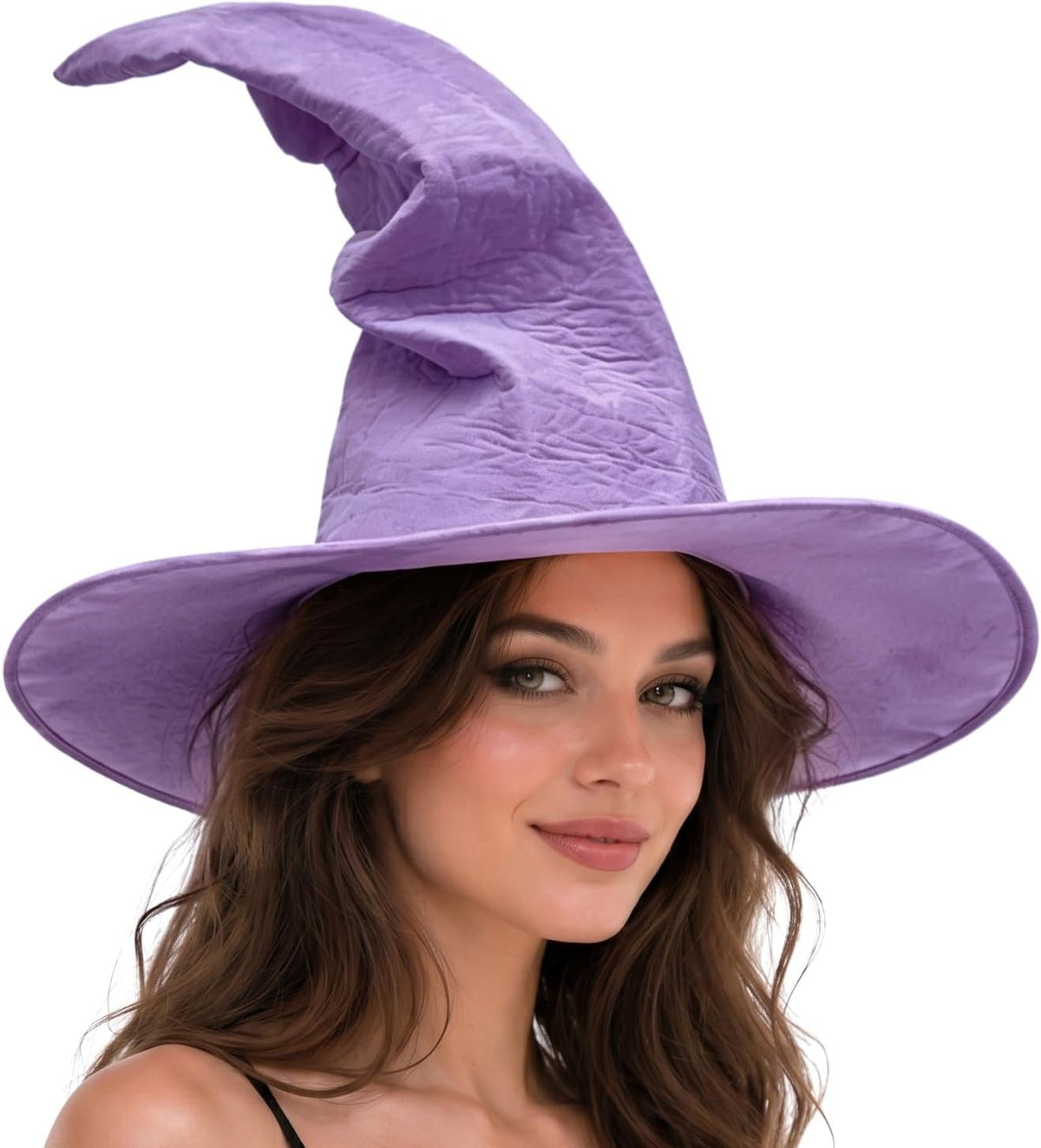 HOMELEX Adult Witch Hat, Tattered Lace Costume Hat for Halloween