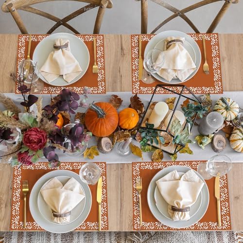Whaline 50Pcs Cielito Lindo Paper Placemats Mexican Fiesta Brown Dinner Mats Disposable Rectangle Table Mats for Cinco De Mayo Party Table Setting