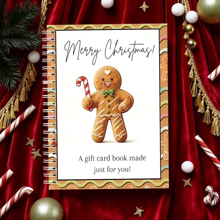 Semyifu Christmas Gift Card Book - Surprises on Every Page, DIY Spiral-Bound Merry Christmas College Survival Kit, Greeting Card Book for Students & Graduation Gifts (S10)