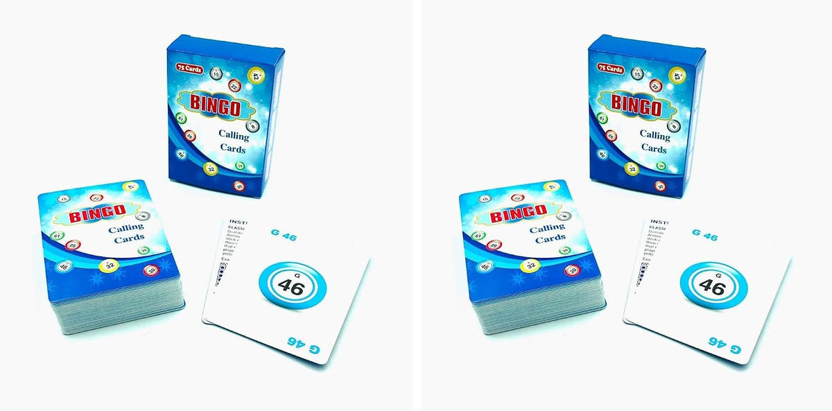 Yuanhe 2.5"X3.5" Bingo Calling Cards - Colorful and Durable Bingo Cards for Bingo Games, Complete Deck of 75 Numbers(B1-O75) (Pack of 2)