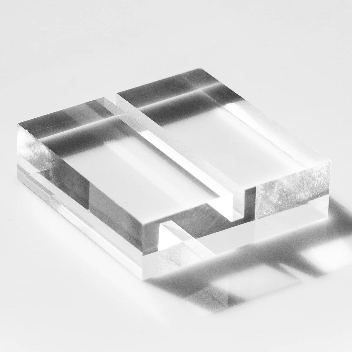 20 Pack 2" Clear Acrylic Sign Holder- 1/8" (3mm) Slot Clear Sign Stand for Display Table Numbers Wedding Signage, Perfect to Hold up 1/8" Thick Acrylic Sheets Table Signs