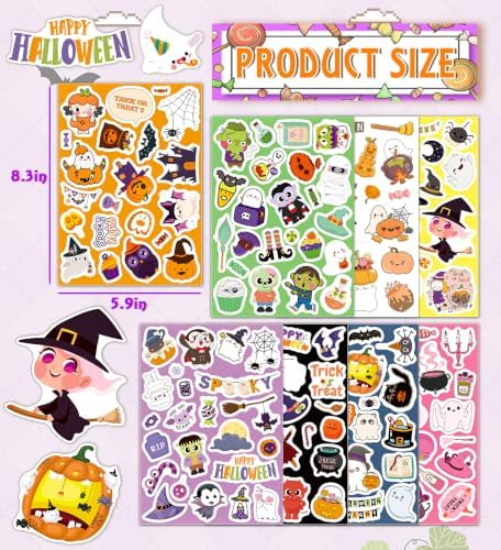 Halloween Stickers, Halloween Party Favors,Classroom Rewards Games Crafts