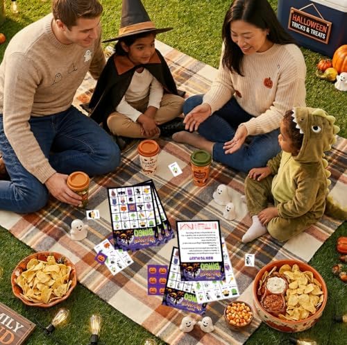 Halloween Bingo Cards for 24 Players - 5" x 7", Purple