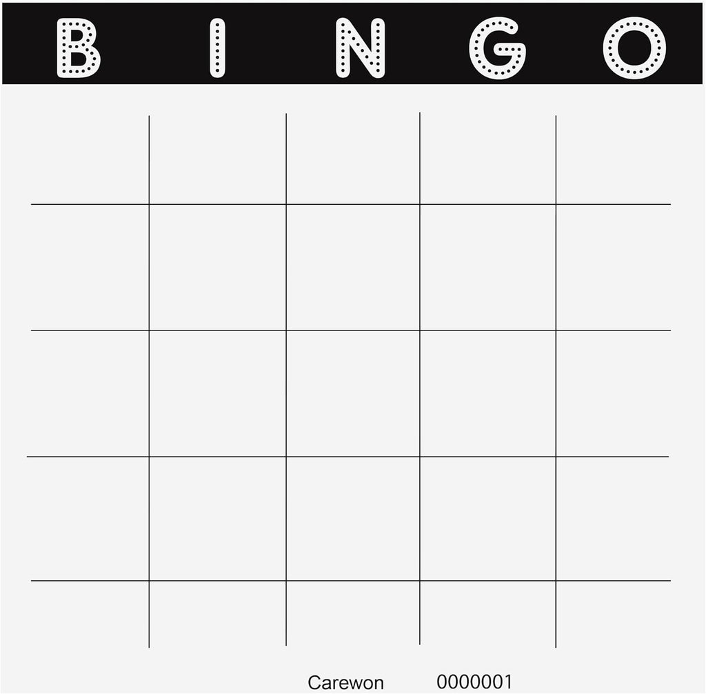 50 Blank Bingo Cards, 9 x 9 Inch, Paper Bingo Sheets