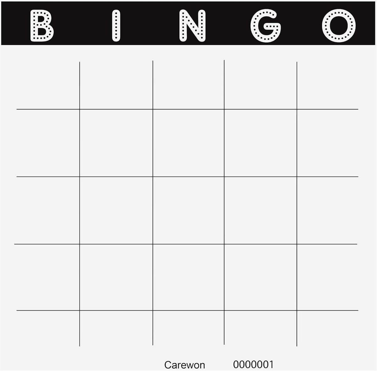 50 Blank Bingo Cards, 9 x 9 Inch, Paper Bingo Sheets