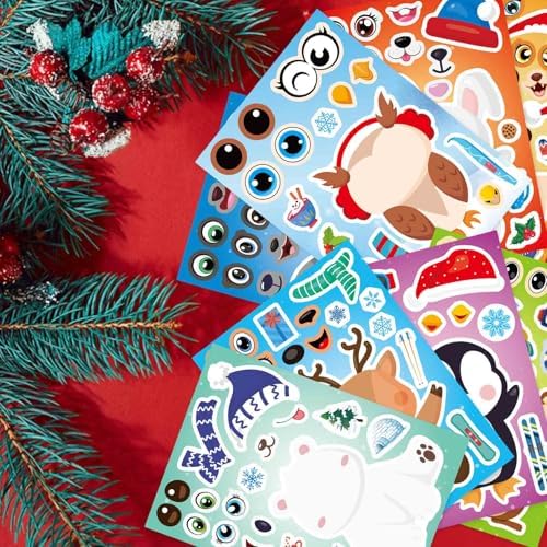 Winter Stickers for Kids Toddlers, Make Your Own Winter Animal Stickers