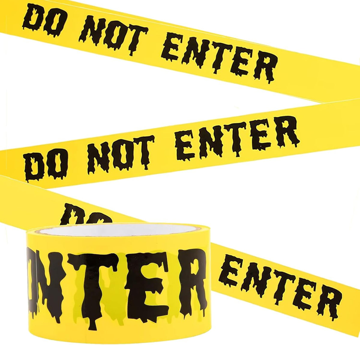 1.9inch x 82Feet Halloween Decorations Caution Tape Roll Halloween Caution Tape Halloween Tape Scary Warning Tape for Halloween Party Decorations Indoor Outdoor