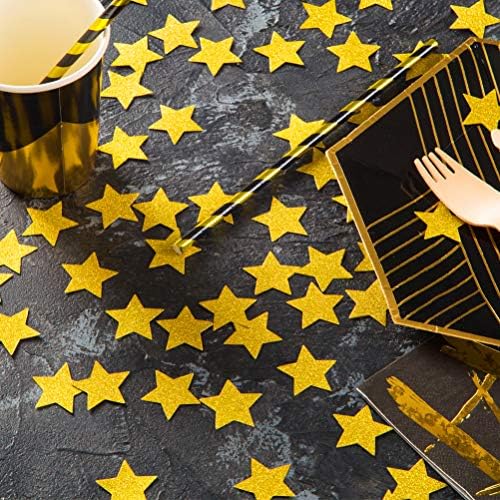 MOWO Gold Glitter Stars Confetti Party Table Decoration, 1.2'', 200pc