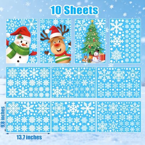 Snowflakes Window Clings, 449PCS Christmas Winter Decorations Stickers