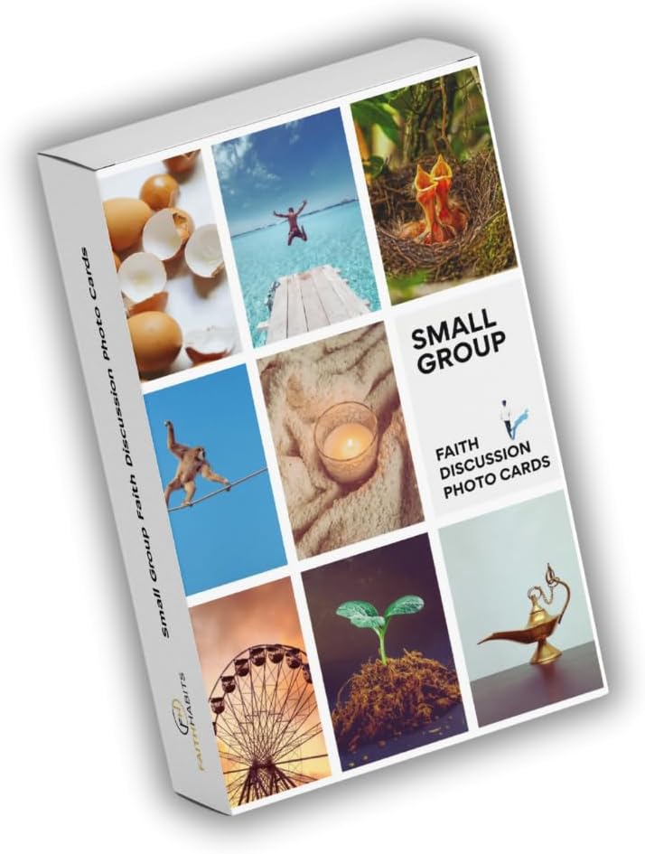 Faith Habits Faith Discussion Photo Cards for Small Groups, 50 Card Stock Cards, Christian Conversation Starter, Bible Study Game, Youth and Adult Ministry