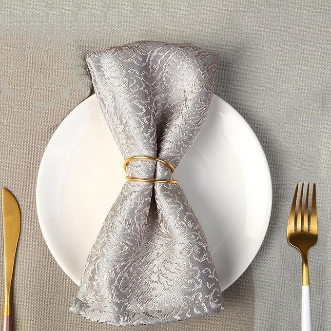 Gold Napkin Rings-24 PCS Metal Spiral Napkin Rings(Spiral)