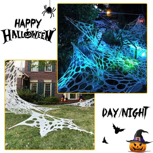 JOYSELLER 450 sqft Spider Web Halloween Decorations Outdoor
