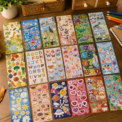 36 Sheets Stickers for Kids - Cute Stickers Pack for Scrapbook