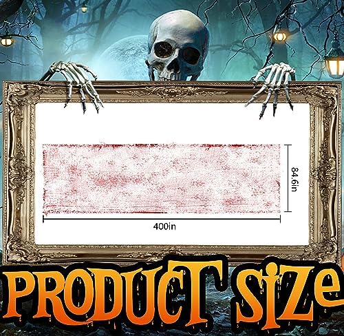 400" x 85" Halloween Creepy Cloth - Large Size Spooky Fabric - Scary Gauze Blood Creepy Cloth for Haunted House Party Yard Wall Doorway Decoration (red)