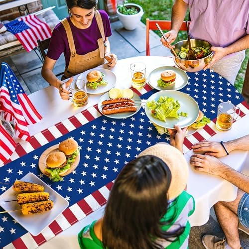4th of July Table Runner, 14 x 84 Inch 4th of July Decoration for Table