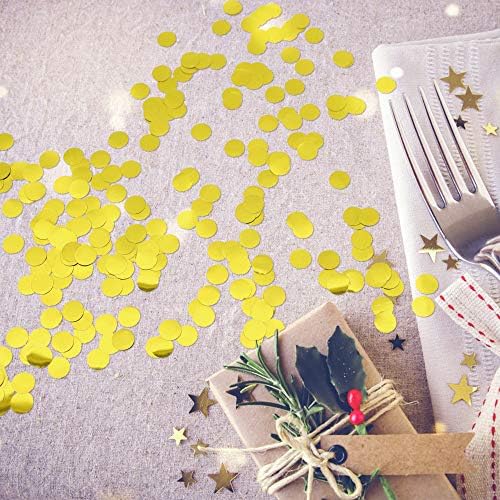 VCOSTORE Gold Round Tissue Confetti for Baby Shower Wedding Decor