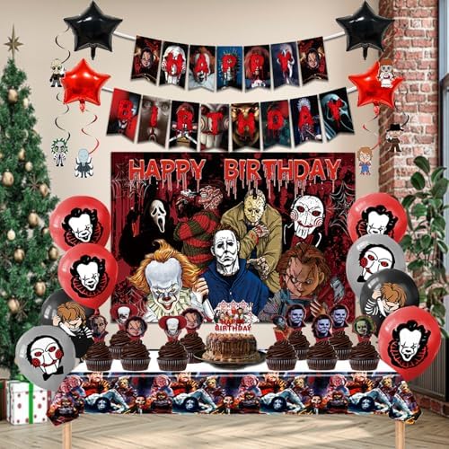 Halloween Party Decorations Kit, 38 Pcs Spooky Birthday Set