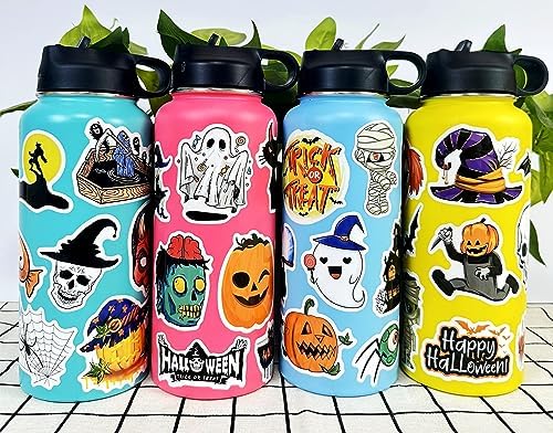AOWDIAO 200 Pcs Halloween Stickers, Halloween Vinyl Stickers for Kids & Adults, Holiday Party Favors, Crafts & Gifts