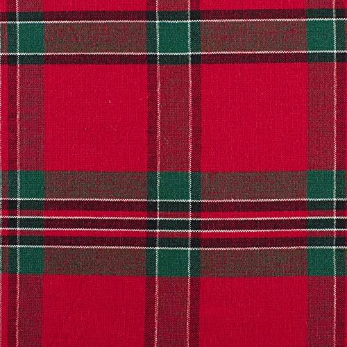 DII Farmhouse Christmas Plaid Dining Table & Kitchen Décor, Holiday Tablecloth, 60x84, Red & Green