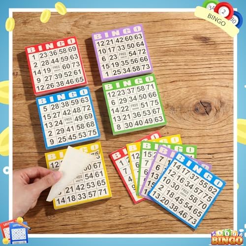 Harloon 500 Sheets Disposable Bingo Game Cards, Fresh Color