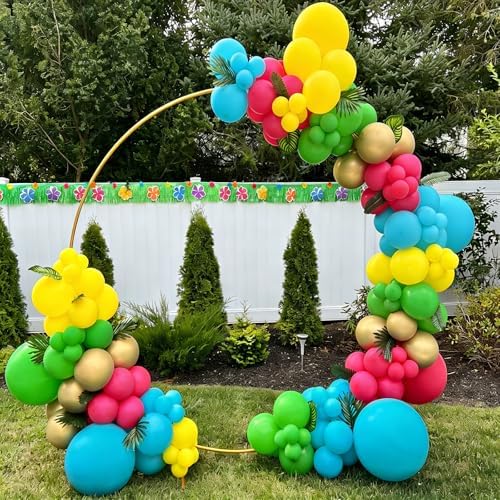 Tropical Balloons Arch kit, 131Pcs Hawaiian Summer Party Balloons