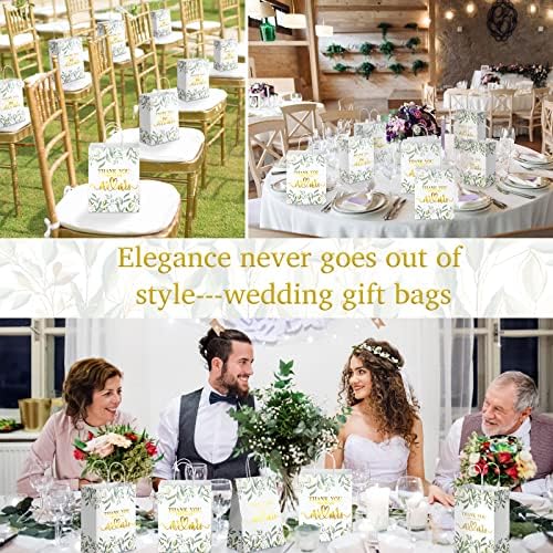 Panelee 24 Pcs Wedding Welcome Bags Thank You Gift Bags for Guests