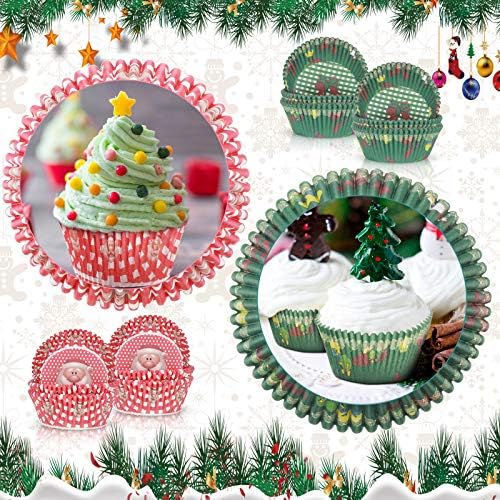 600 Count Christmas Cupcake Liners Muffin Paper Cups, Classic Series