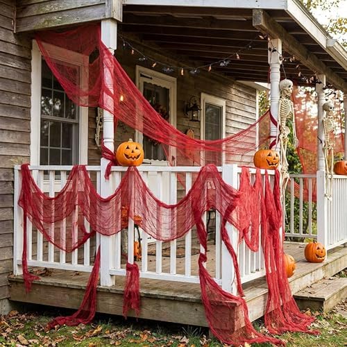 400"x39" Large Halloween Scary Gauze, Spooky Cloth Party Decoration