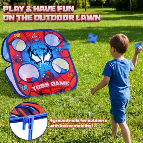 Bean Bag Toss Game for Kids - Cornhole Board Outdoor Toys for Toddlers -Party Activities Carnival Outside Yard Backyard Beach Lawn Games Toy for Kid Boys Girls Age 3 4 5 6 7 8 Year Old Birthday Gifts