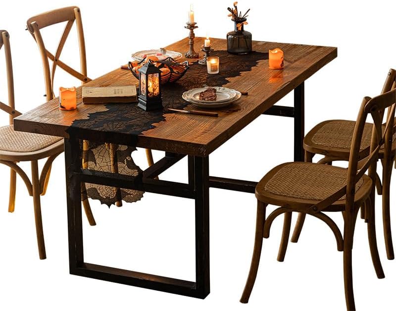 Black Lace Bat Web Halloween Table Runner - 13 x 70Inch