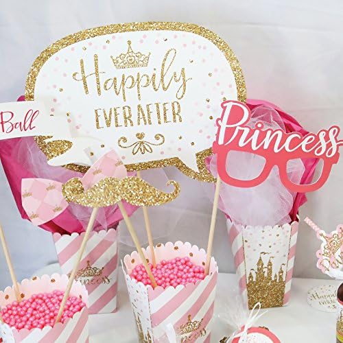 Little Princess Crown - Pink & Gold Photo Booth Prop Kit, DIY Props - 20pc