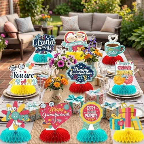 10Pcs Happy Grandparents Day Centerpieces Decoration for Table
