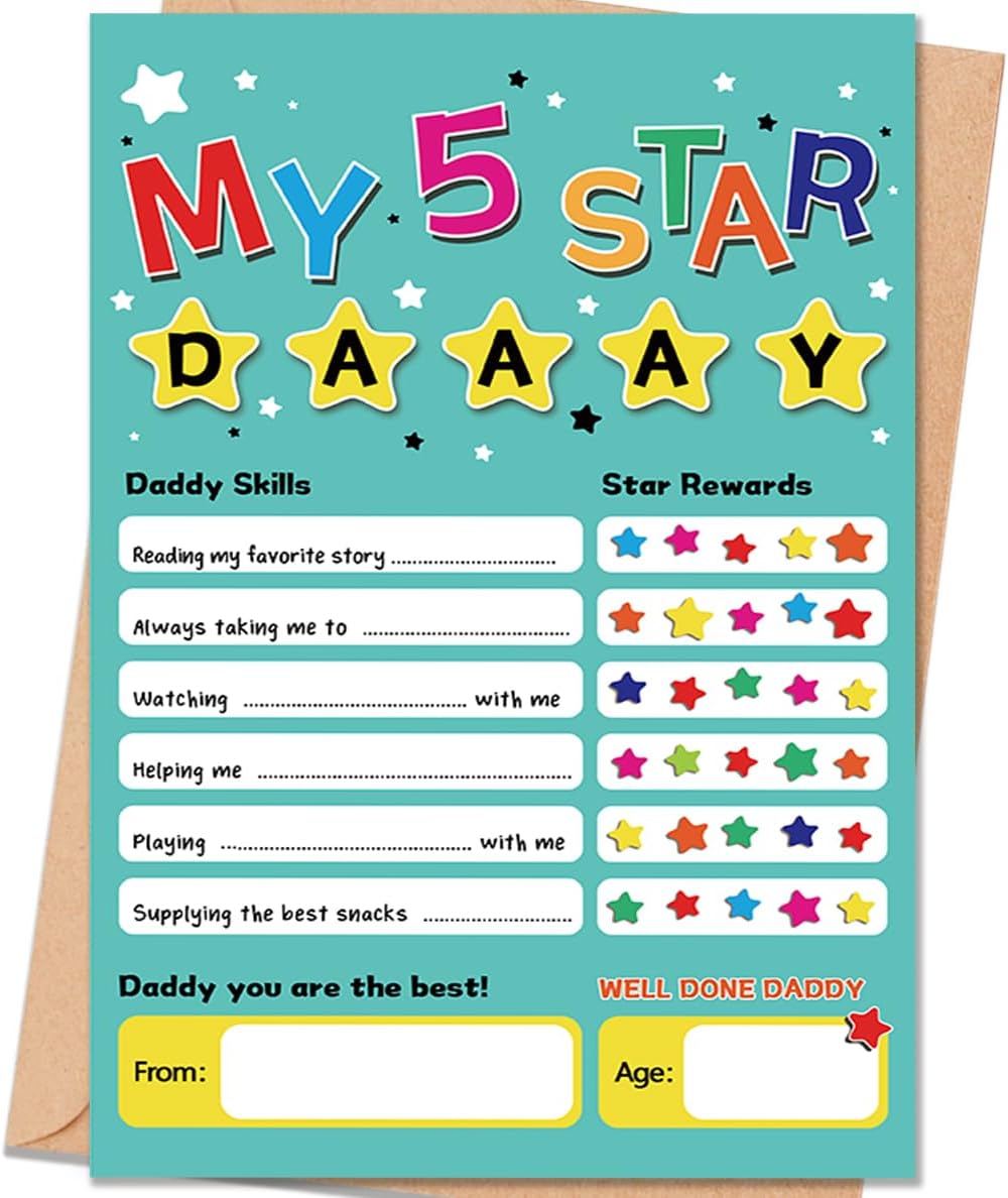 Funny Fathers Day Card Gift for Dad, Father's Day Card from Kids
