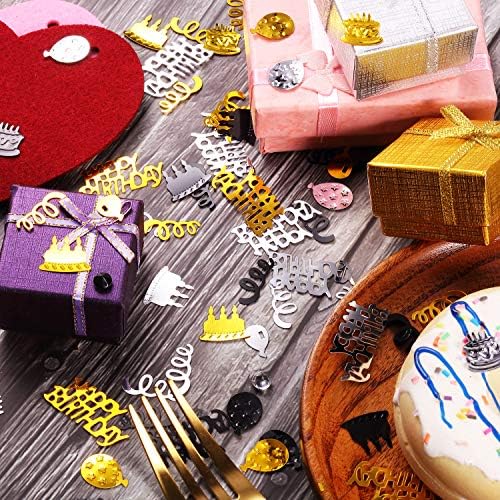 WILLBOND 3000 Pcs Birthday Confetti Metallic Foil Party Decorations,None (Pack of 5)