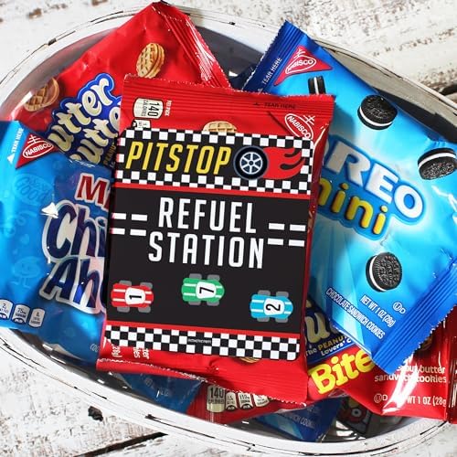 Race Car Chip Bag Stickers, 32 Count