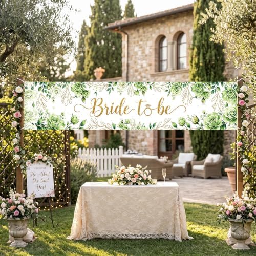 Bride To Be Banner Happily Ever After Bridal Shower Wedding Banner