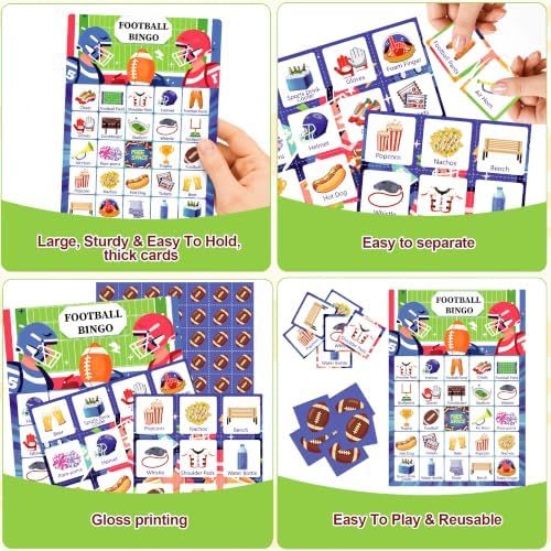 OHOME Football Games - Football Bingo Cards for Kids | Super Game Bowl 2027