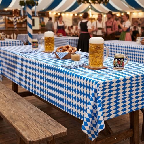 3 Pack Oktoberfest Tablecloths 54x108Inch Oktoberfest Decorations