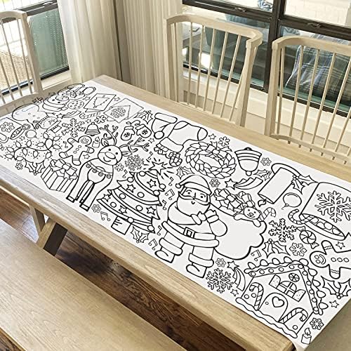 Tiny Expressions Christmas Coloring Tablecloth