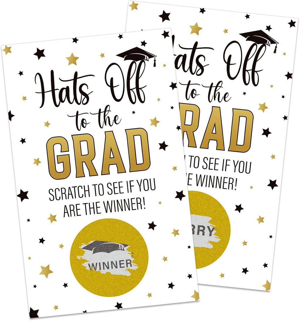 36PCS Graduation Scratch Off Cards - Congrats Grad Raffle Tickets Game Cards for High School College Graduation Party Favors & Supplies