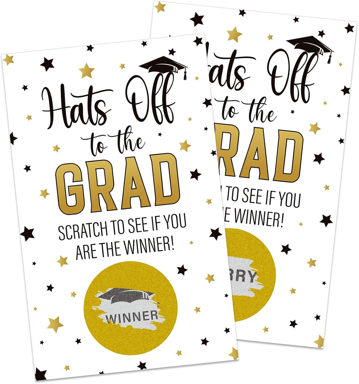 36PCS Graduation Scratch Off Cards - Congrats Grad Raffle Tickets Game Cards for High School College Graduation Party Favors & Supplies