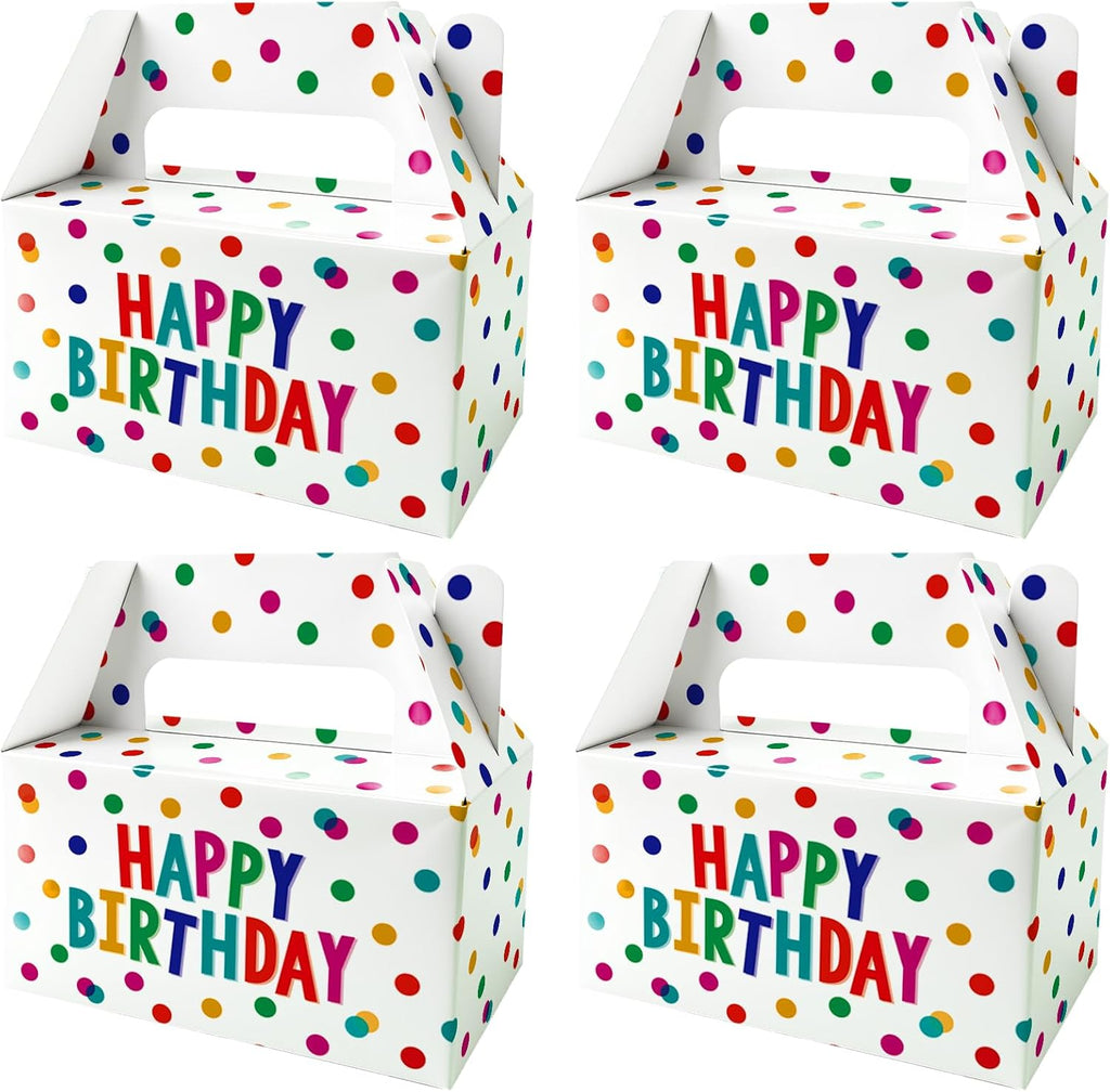 12 Pack Happy Birthday Animal Party Favor Boxes Kids Candy Goodie Bags
