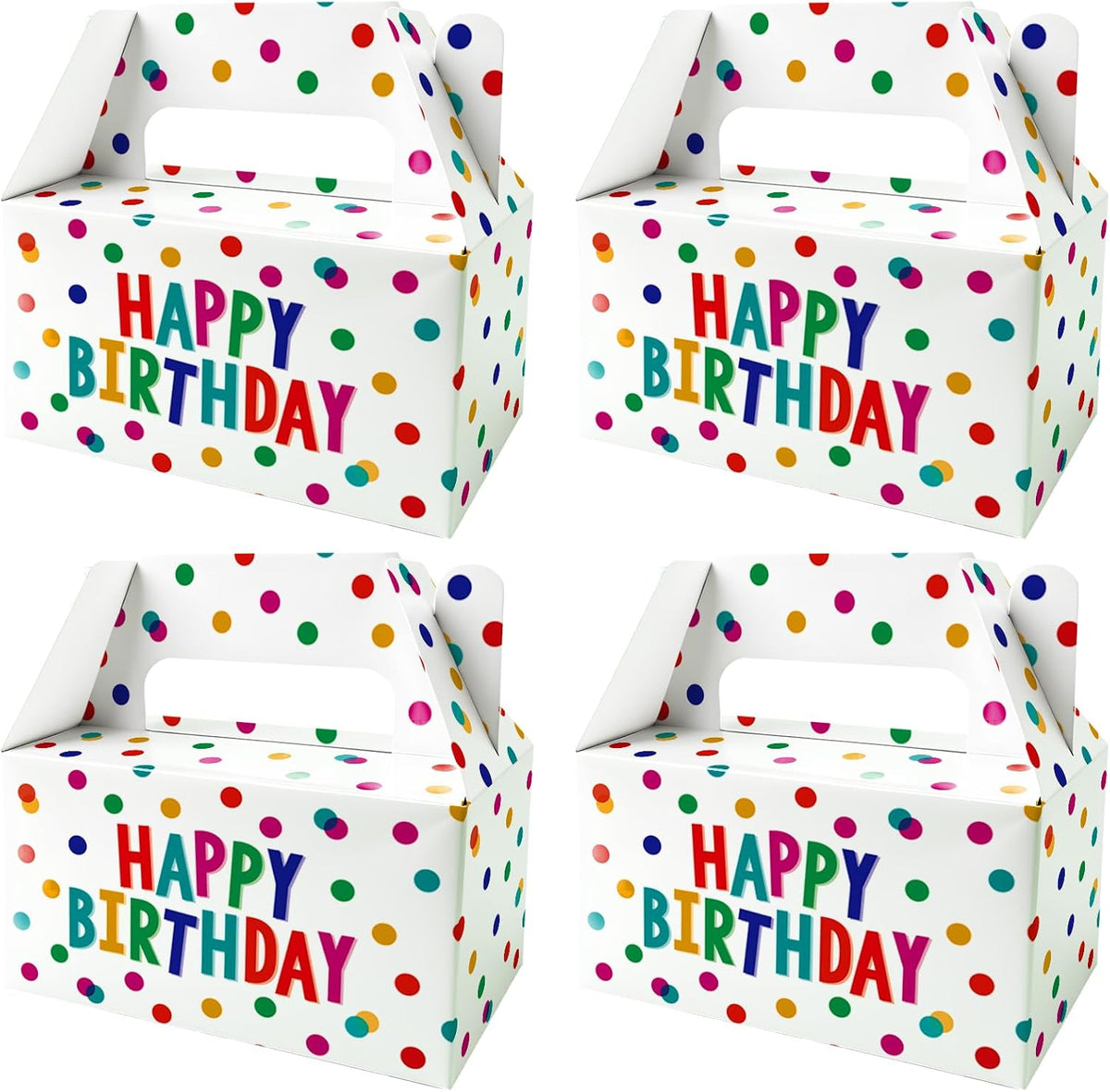 12 Pack Happy Birthday Animal Party Favor Boxes Kids Candy Goodie Bags