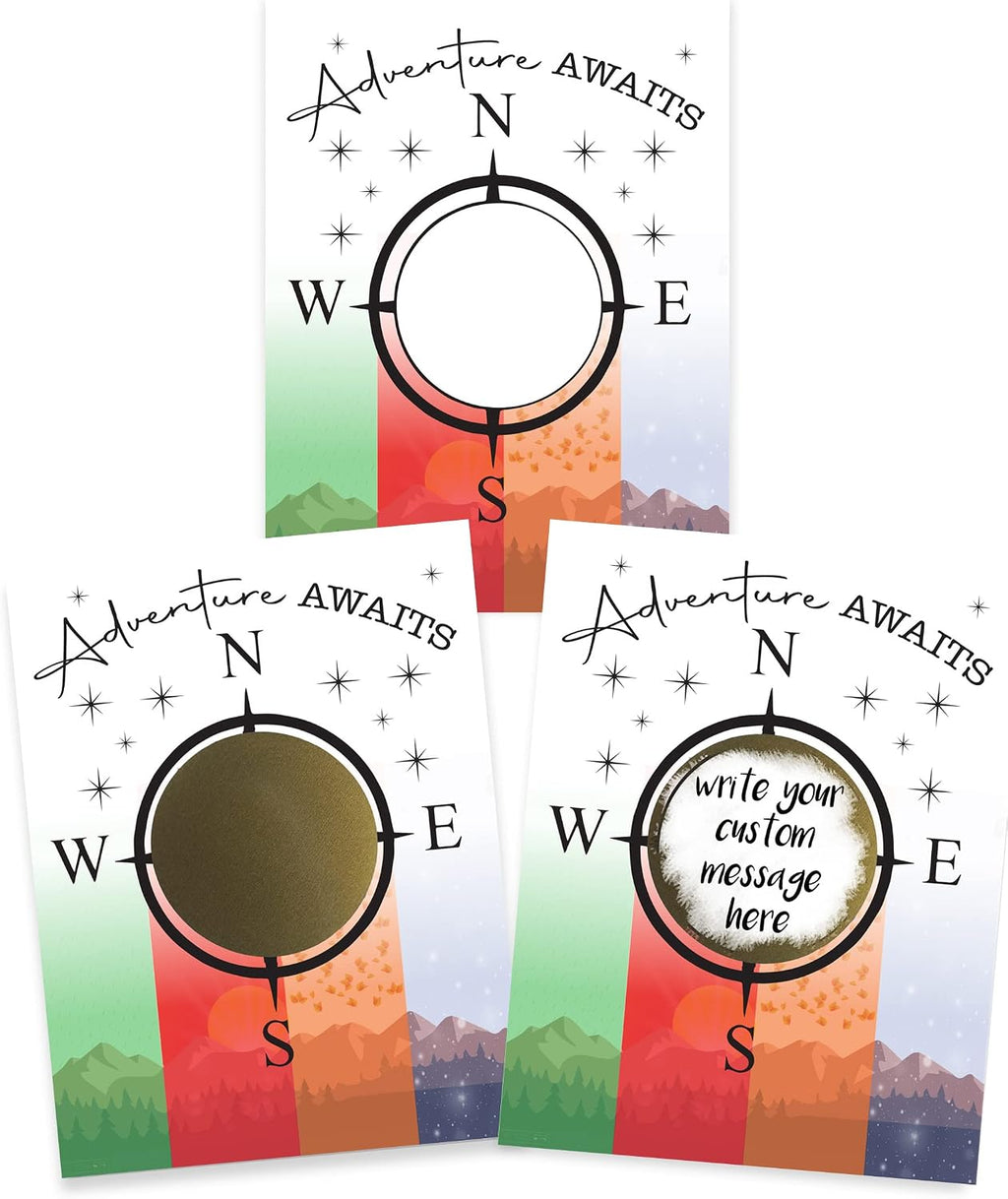 Make Your Own DIY Scratch Off ScratchNotes 20 Pack 3x4 Note Cards & Stickers Adventure Awaits